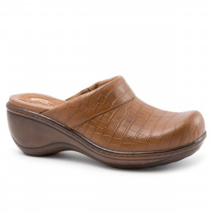 Softwalk Murietta Cognac Croco at DesignerShoes.com